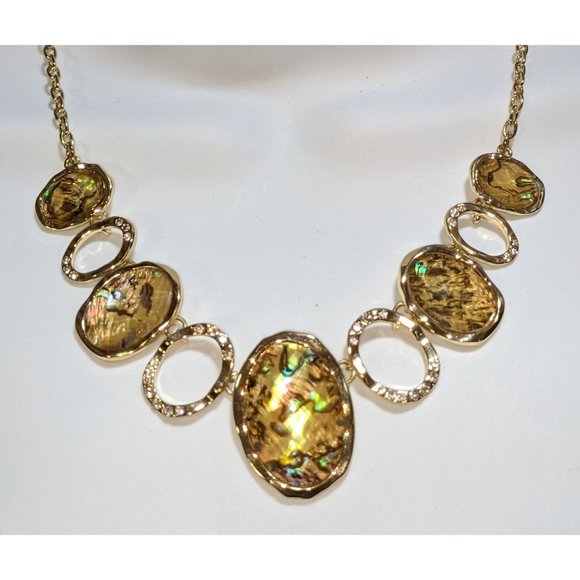 Dana Buchman Jewelry - Dana Buchman Gold Shell Rhinestone Necklace
